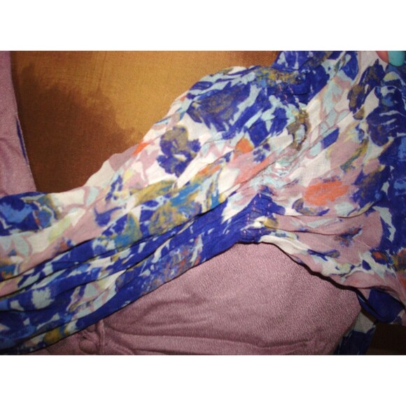 New S Womens NWT Free People Alice Vested Dress Floral Ivory Combo $148 Purple - Picture 10 of 11